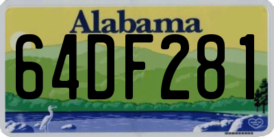 AL license plate 64DF281