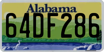 AL license plate 64DF286