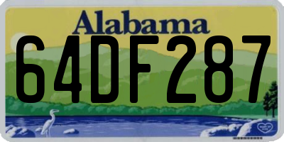 AL license plate 64DF287