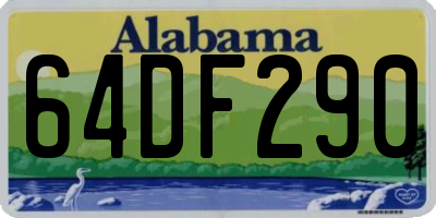 AL license plate 64DF290