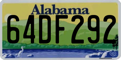 AL license plate 64DF292