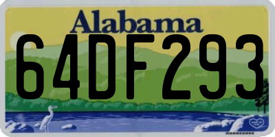 AL license plate 64DF293