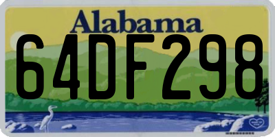 AL license plate 64DF298