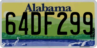 AL license plate 64DF299