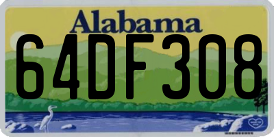 AL license plate 64DF308