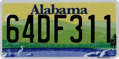 AL license plate 64DF311