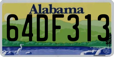 AL license plate 64DF313