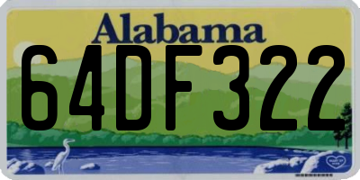 AL license plate 64DF322