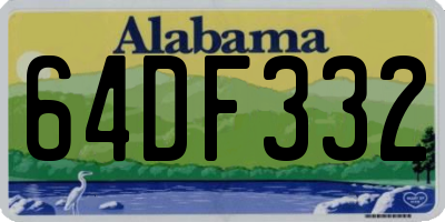 AL license plate 64DF332