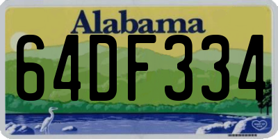 AL license plate 64DF334