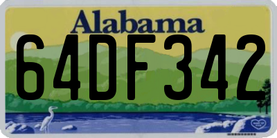 AL license plate 64DF342