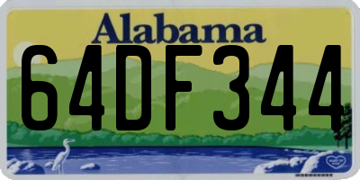 AL license plate 64DF344