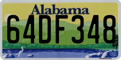 AL license plate 64DF348