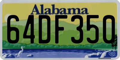 AL license plate 64DF350