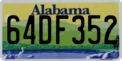 AL license plate 64DF352
