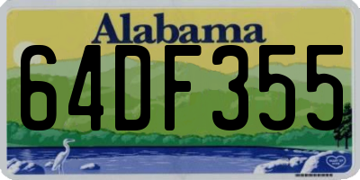 AL license plate 64DF355