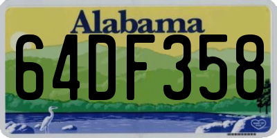 AL license plate 64DF358