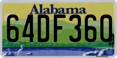 AL license plate 64DF360