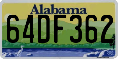 AL license plate 64DF362