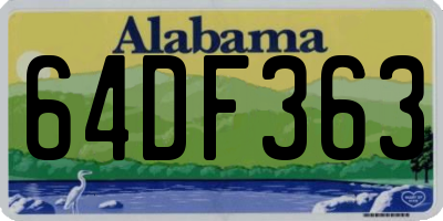 AL license plate 64DF363