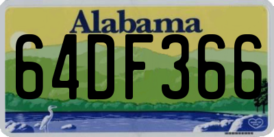 AL license plate 64DF366