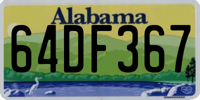 AL license plate 64DF367