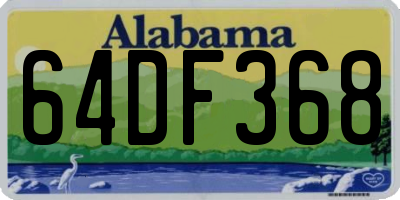 AL license plate 64DF368