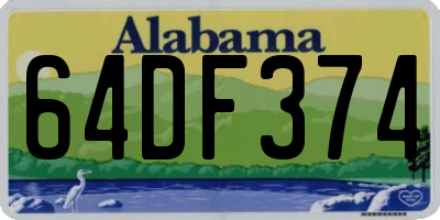 AL license plate 64DF374
