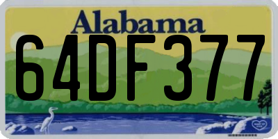 AL license plate 64DF377