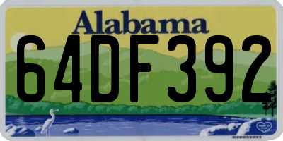 AL license plate 64DF392