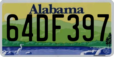 AL license plate 64DF397