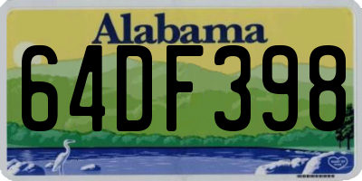 AL license plate 64DF398