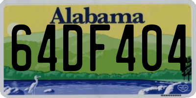 AL license plate 64DF404