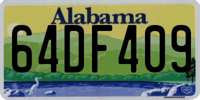 AL license plate 64DF409