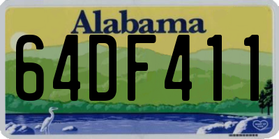 AL license plate 64DF411