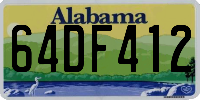 AL license plate 64DF412