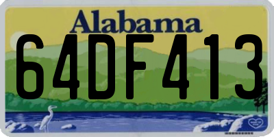 AL license plate 64DF413