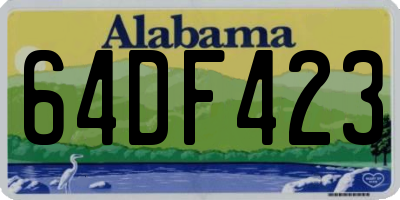 AL license plate 64DF423
