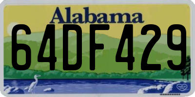 AL license plate 64DF429