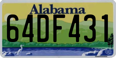AL license plate 64DF431