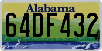 AL license plate 64DF432