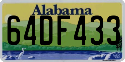 AL license plate 64DF433