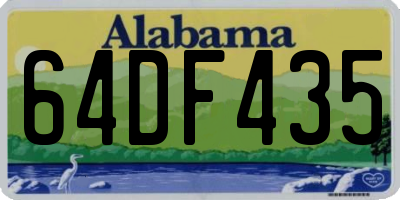 AL license plate 64DF435