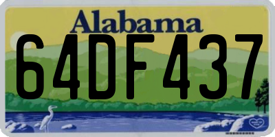 AL license plate 64DF437