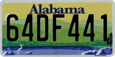AL license plate 64DF441