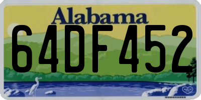 AL license plate 64DF452