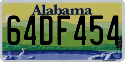 AL license plate 64DF454