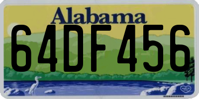 AL license plate 64DF456