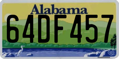 AL license plate 64DF457