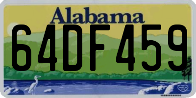 AL license plate 64DF459